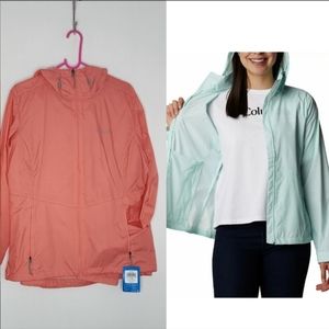 Columbia sycamore springs rain wind jacket hoodie